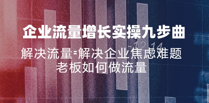 企业流量增长实战九步曲，解决流量=解决企业焦虑难题，老板如何做流量-泡泡网赚