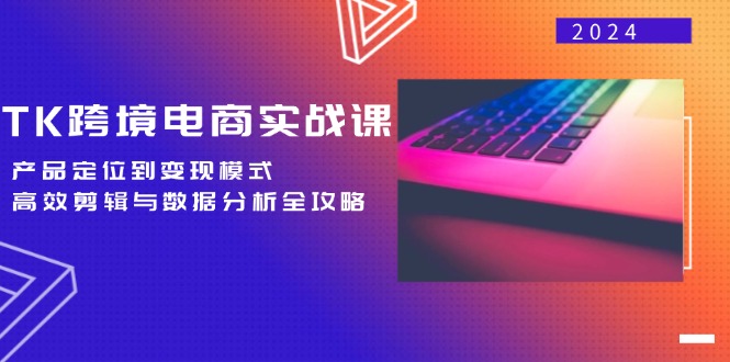 TK跨境电商实战课：产品定位到变现模式，高效剪辑与数据分析全攻略-泡泡网赚