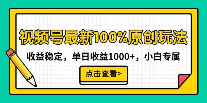 视频号最新100%原创玩法，收益稳定，单日收益1000+，小白专属-泡泡网赚