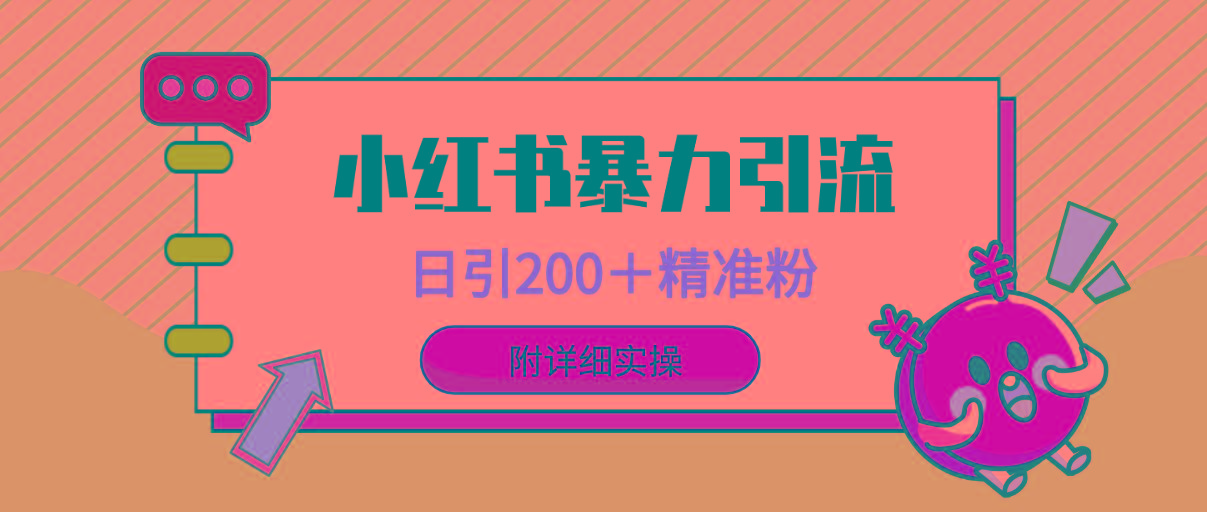 (9582期)小红书暴力引流大法，日引200＋精准粉，一键触达上万人，附详细实操-泡泡网赚