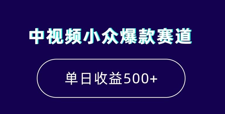 中视频小众爆款赛道，7天涨粉5万+，小白也能无脑操作，轻松月入上万【揭秘】-泡泡网赚