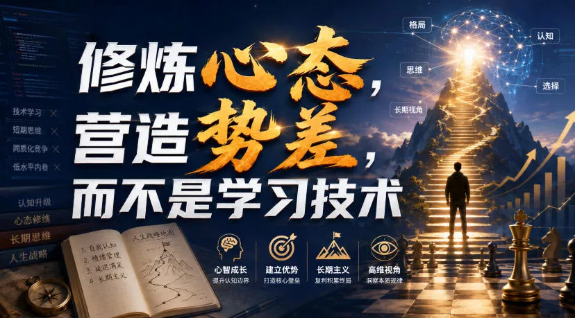 付费文章：修炼心态，营造势差，而不是学习技术-泡泡网赚