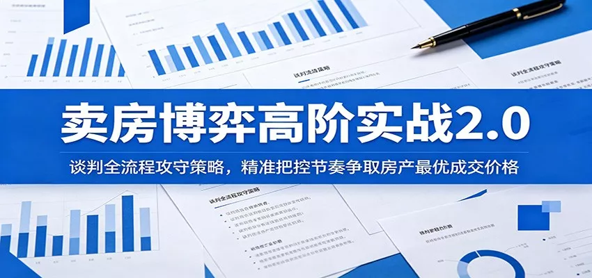 卖房博弈高阶实战2.0：谈判全流程攻守策略，精准把控节奏争取房产最优成交价格-泡泡网赚