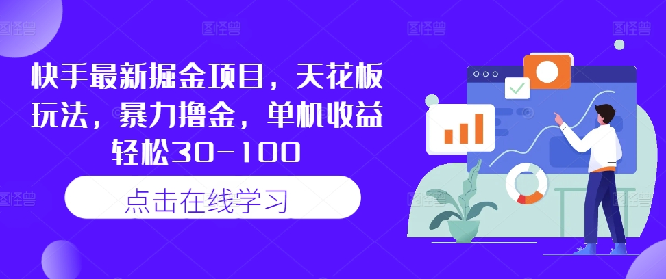 快手最新掘金项目，天花板玩法，暴力撸金，单机收益轻松30-100-泡泡网赚