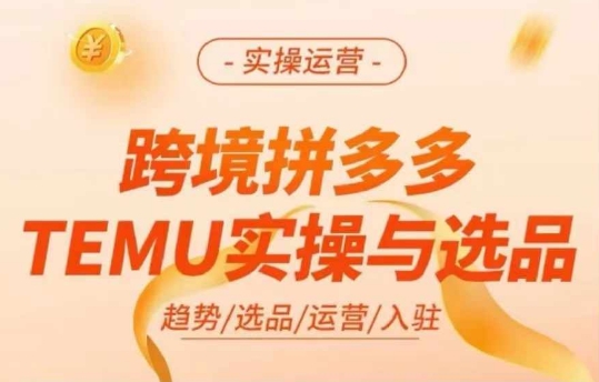 跨境拼多多TEMU实操与选品，多多temu跨境选品运营实操-泡泡网赚