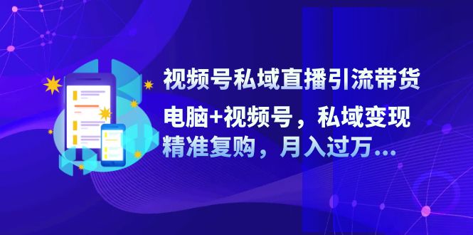 视频号私域直播引流带货：电脑+视频号，私域变现，精准复购，月入过万…-泡泡网赚