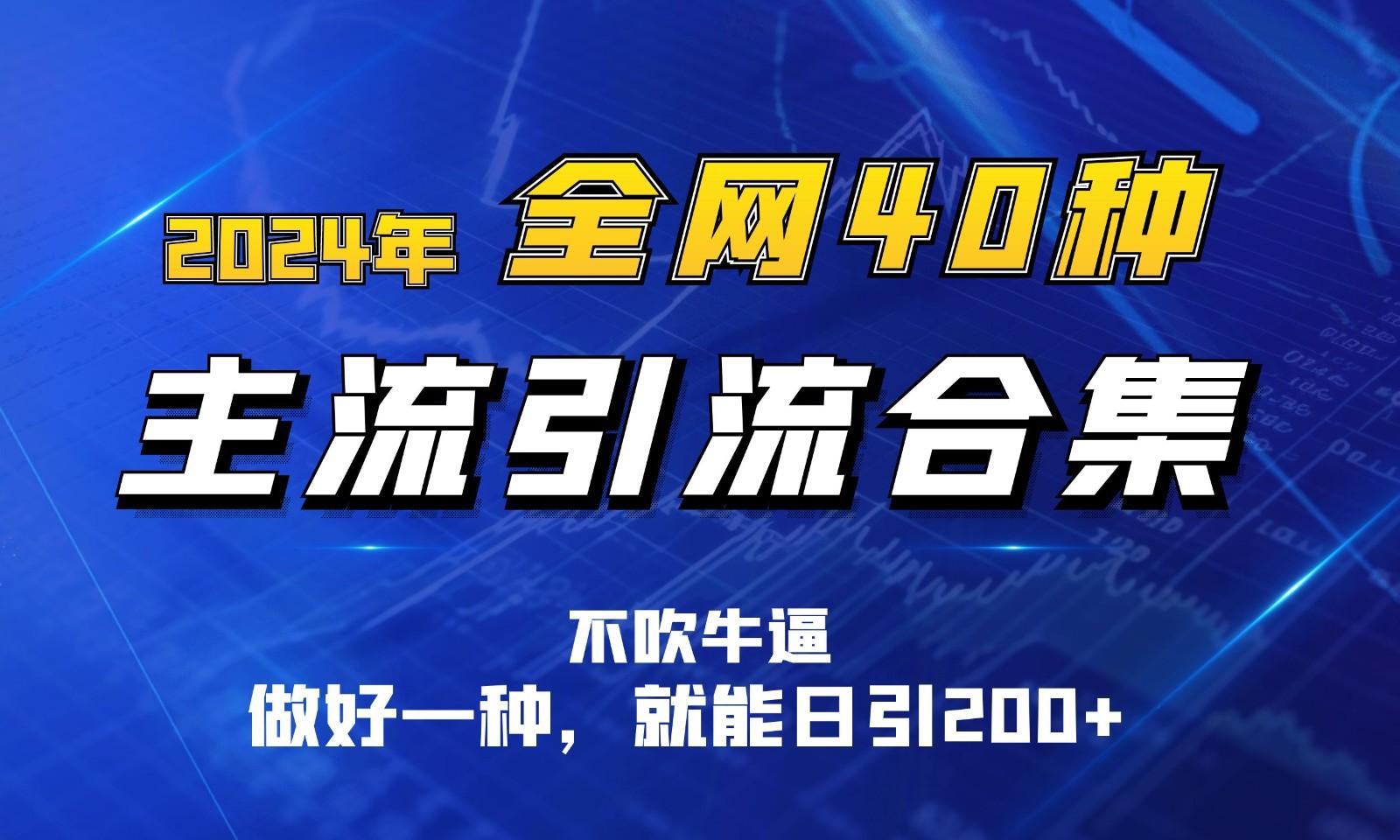 2024年全网40种暴力引流合计，做好一样就能日引100+-泡泡网赚