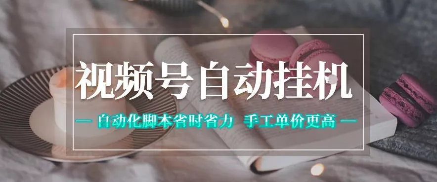 视频号自动挂G项目，自动化脚本省时省力，手工单价更高，日入300+全网最稳【揭秘】-泡泡网赚