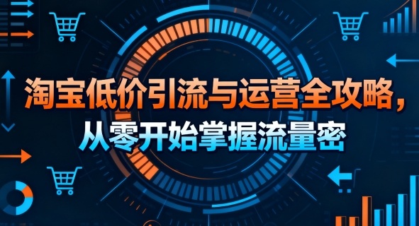淘宝低价引流与运营全攻略，从零开始掌握流量密码-泡泡网赚