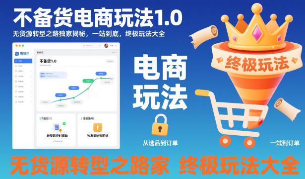 不备货电商玩法1.0，无货源转型之路独家揭秘，一站到底，终极玩法大全-泡泡网赚