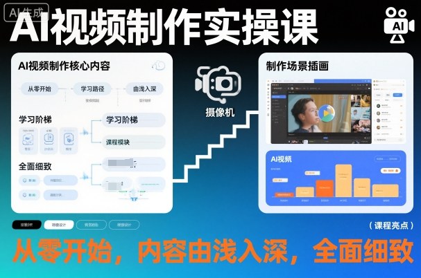 AI视频制作实操课，从零开始，内容由浅入深，全面细致-泡泡网赚