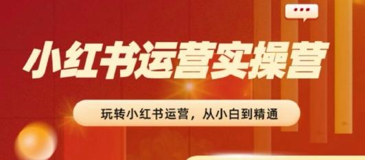 2024小红书运营实操营，​从入门到精通，完成从0~1~100-泡泡网赚