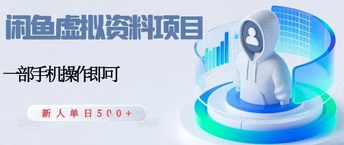 闲鱼虚拟资料项目，每天一小时，新人日入5张-泡泡网赚