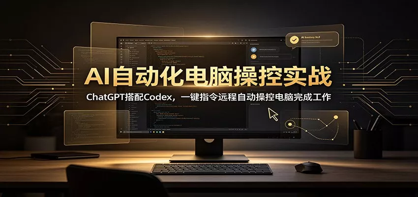 AI自动化电脑操控实战：ChatGPT搭配Codex，一键指令远程自动操控电脑完成工作-泡泡网赚