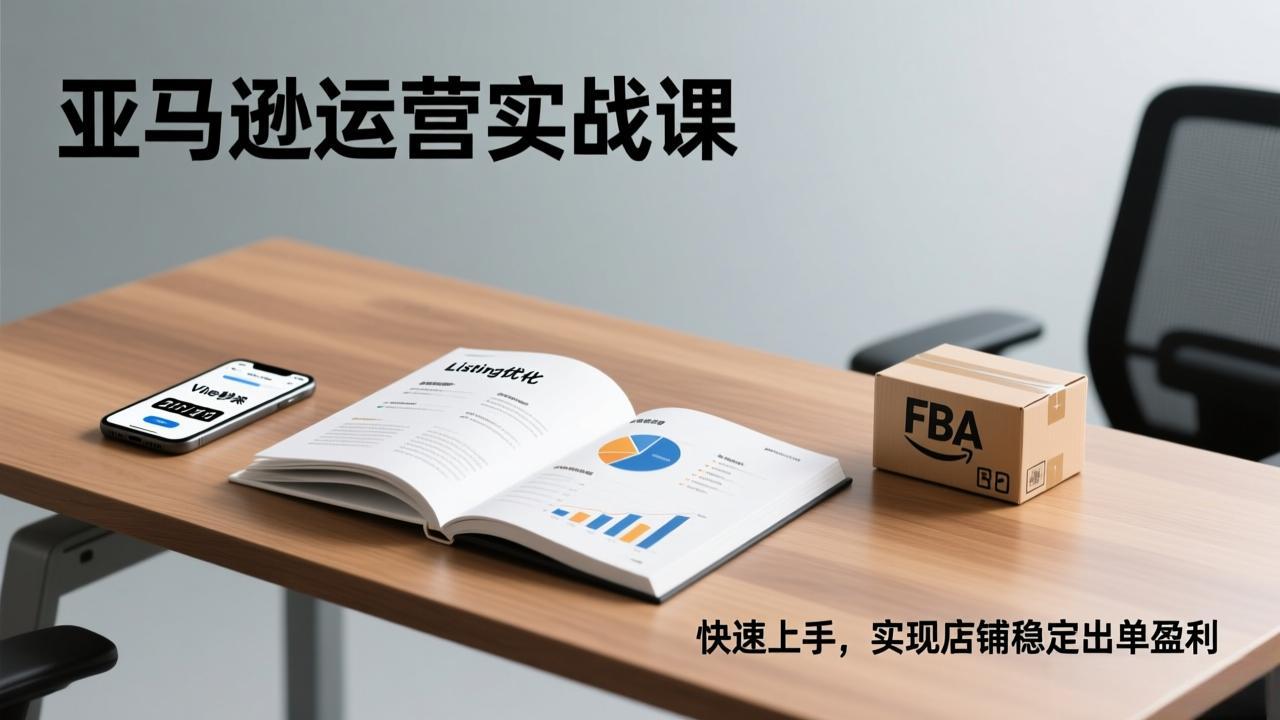 亚马逊运营实战课，Listing优化、Vine秒杀、FBA发货，快速上手，实现店铺稳定出单盈利-泡泡网赚