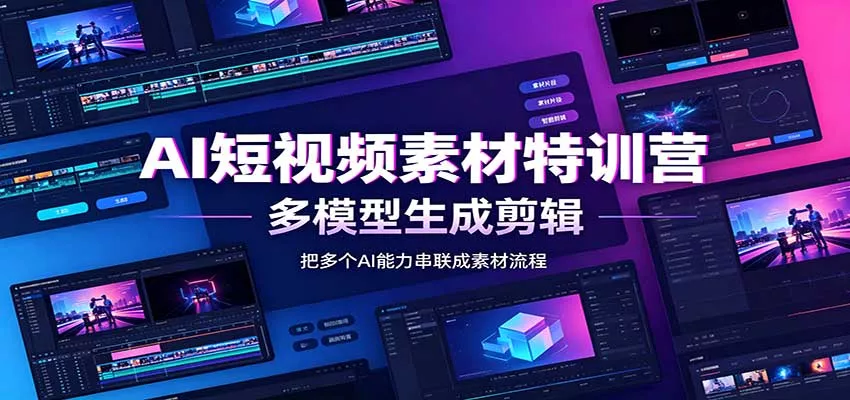 AI短视频素材特训营：Codex本地部署实操，多模型生成剪辑，爆量素材挖掘教学-泡泡网赚