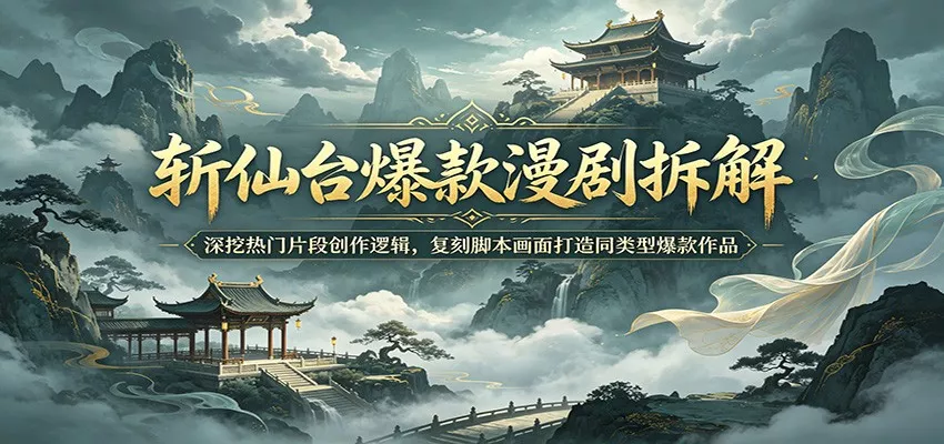 斩仙台爆款漫剧拆解：深挖热门片段创作逻辑，复刻脚本画面打造同类型爆款作品-泡泡网赚
