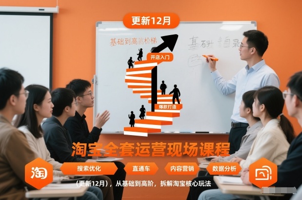 淘宝全套运营现场课程(更新12月)，从基础到高阶，拆解淘宝核心玩法-泡泡网赚