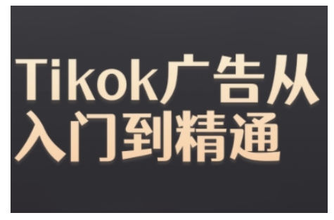 Tiktok Ads实操教程，Tiktok广告从入门到精通-泡泡网赚
