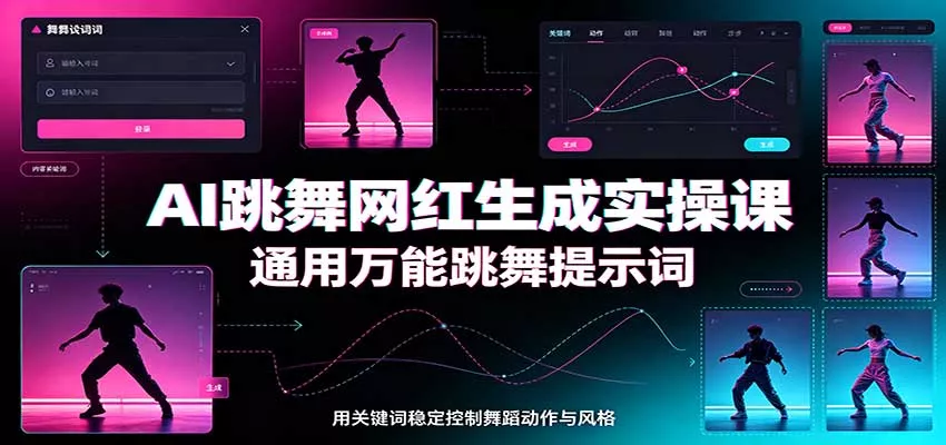 AI跳舞网红生成实操课：通用万能跳舞提示词，多模型适配，人物舞蹈视频制作全套教学-泡泡网赚
