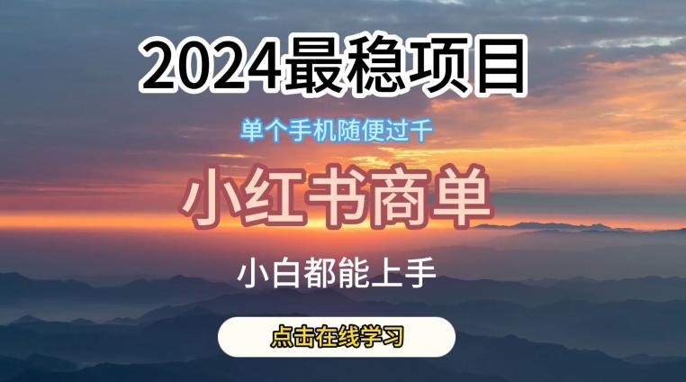 2024最稳蓝海项目，小红书商单项目，没有之一【揭秘】-泡泡网赚