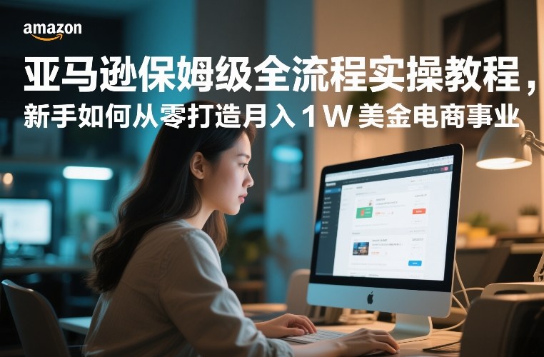 亚马逊保姆级全流程实操教程，新手如何从零打造月入1W美金电商事业-泡泡网赚