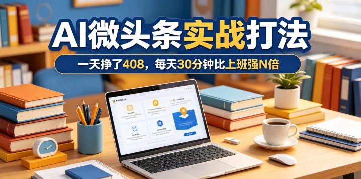 一天挣了408，AI微头条实战打法，每天30分钟比上班强N倍-泡泡网赚