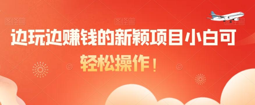 边玩边赚钱的新颖项目小白可轻松操作！-泡泡网赚