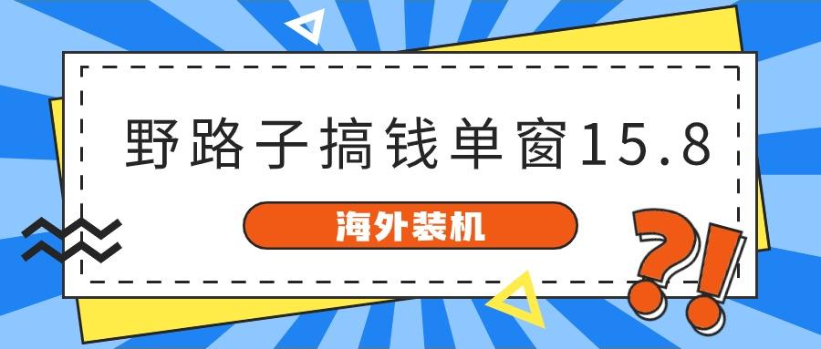 海外装机，野路子搞钱，单窗口15.8，亲测已变现10000+-泡泡网赚