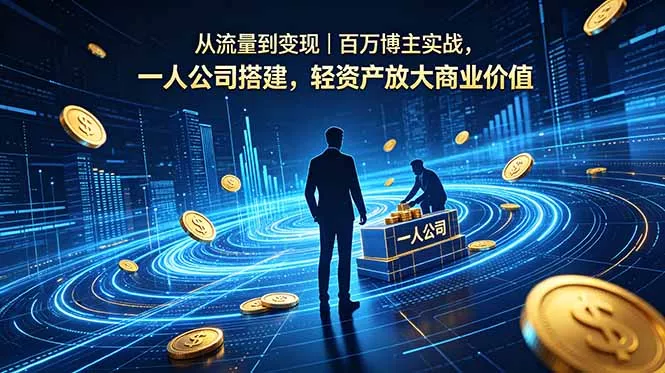 从流量到变现｜百万博主实战，一人公司搭建，轻资产放大商业价值-泡泡网赚