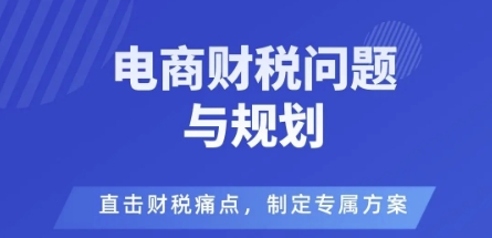 电商企业财税风险与规避，直击财税痛点，制定专属方案-泡泡网赚