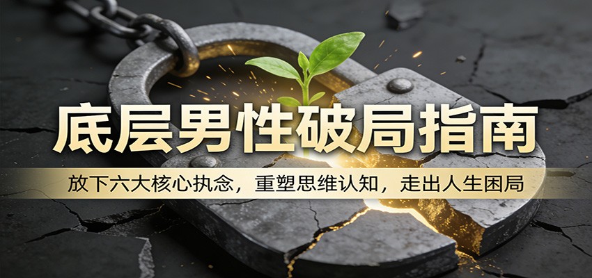 底层男性破局指南：放下六大核心执念，重塑思维认知，走出人生困局-泡泡网赚