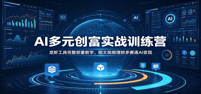 AI多元创富实战训练营：龙虾工具完整部署教学，图文视频理财多赛道AI变现-泡泡网赚