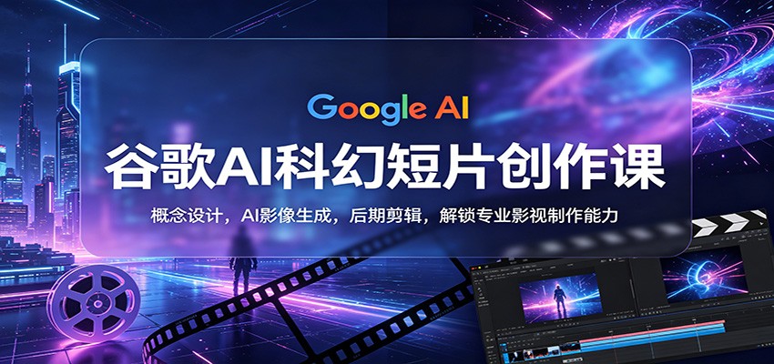 谷歌AI科幻短片创作课：概念设计，AI影像生成，后期剪辑，解锁专业影视制作能力-泡泡网赚