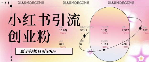 小红书私域引流无脑操作法：AI生成内容，粉丝自动转化，新手轻松日引500+创业粉-泡泡网赚