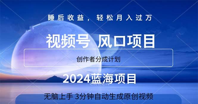 2024蓝海项目，3分钟自动生成视频，月入过万-泡泡网赚