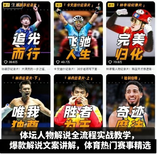 体坛人物解说全流程实战教学，爆款解说文案讲解，体育热门赛事精选-泡泡网赚