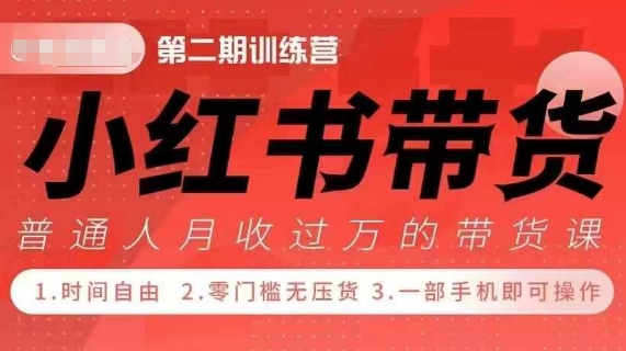 小Red书带货42天训练营 2.0版，宝妈+自由职+上班族+大学生，提高副业收入的大红利项目-泡泡网赚