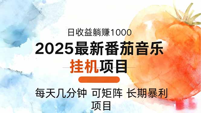2025年最新番茄音乐人挂机项目，每天几分钟，月入1000＋，可矩阵，一台…-泡泡网赚