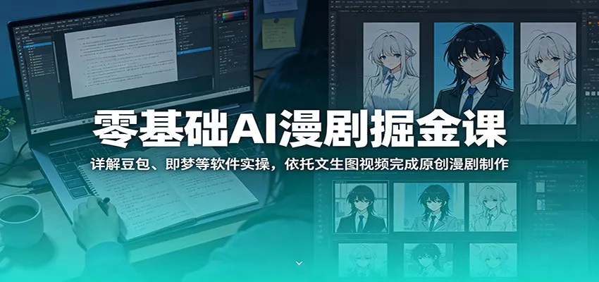零基础AI漫剧掘金课：详解豆包、即梦等软件实操，依托文生图视频完成原创漫剧制作-泡泡网赚