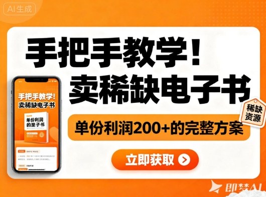手把手教学！在小红书卖稀缺电子书，单份利润2张+的完整方案-泡泡网赚