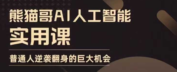 AI人工智能实用课，实在实用实战，普通人逆袭翻身的巨大机会-泡泡网赚
