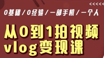 从0到1拍视频vlog变现课，5分钟每天，每月多赚1W-泡泡网赚