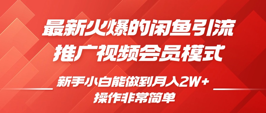 闲鱼引流推广影视会员，0成本就可以操作，新手小白月入过W+【揭秘】-泡泡网赚