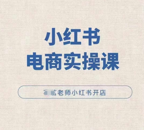 小红薯电商实操课，小红书开店实操必学课-泡泡网赚