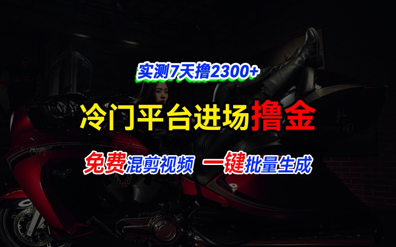 全新冷门平台vivo视频，快速免费进场搞米，通过混剪视频一键批量生成，实测7天撸2300+-泡泡网赚