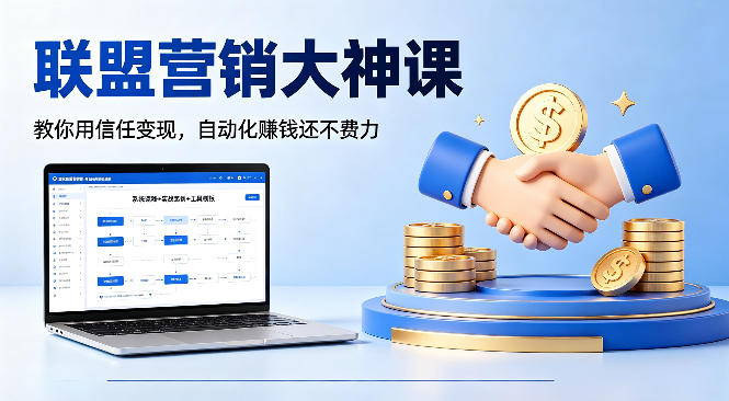 联盟营销大神课，教你用信任变现，自动化賺钱还不费力【原创双语字幕】-泡泡网赚