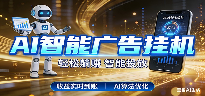 智能广告挂机新时代，利用碎片化时间实现稳定被动收益，AI帮你持续盈利-泡泡网赚