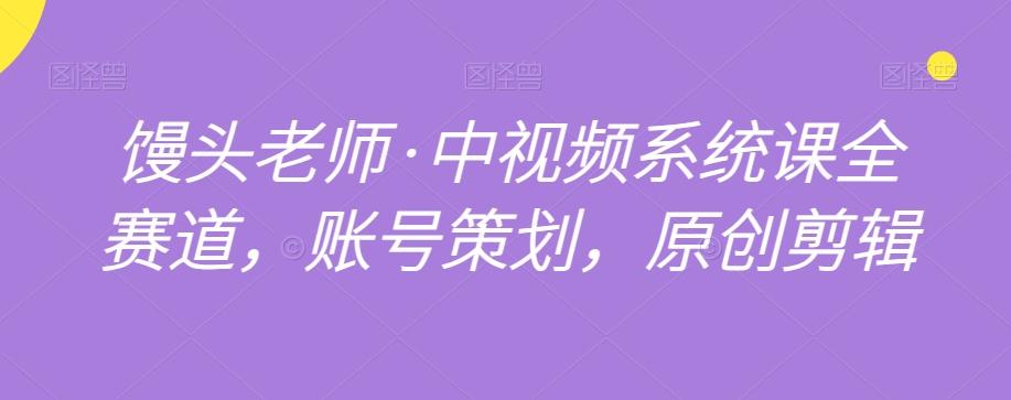 馒头老师·中视频系统课全赛道，账号策划，原创剪辑-泡泡网赚