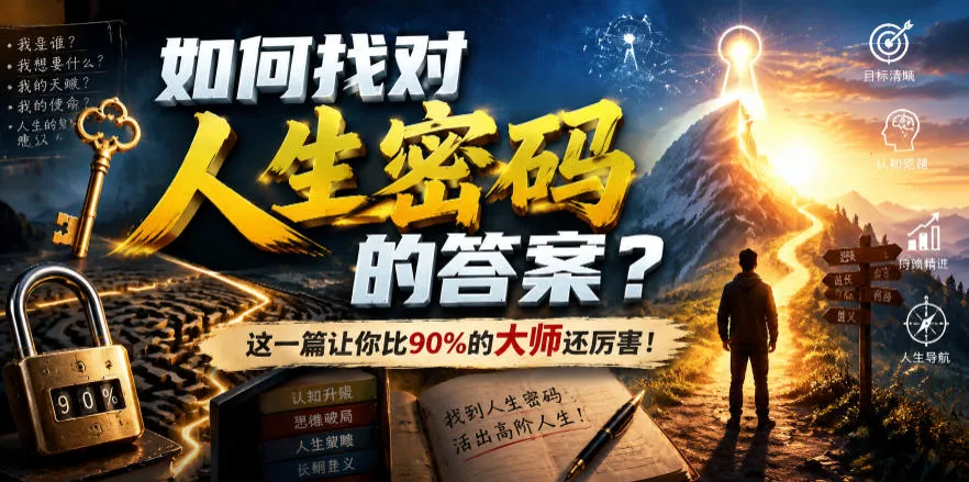 付费文章：如何找对人生密码的答案？这一篇让你比90%的大师还厉害！-泡泡网赚